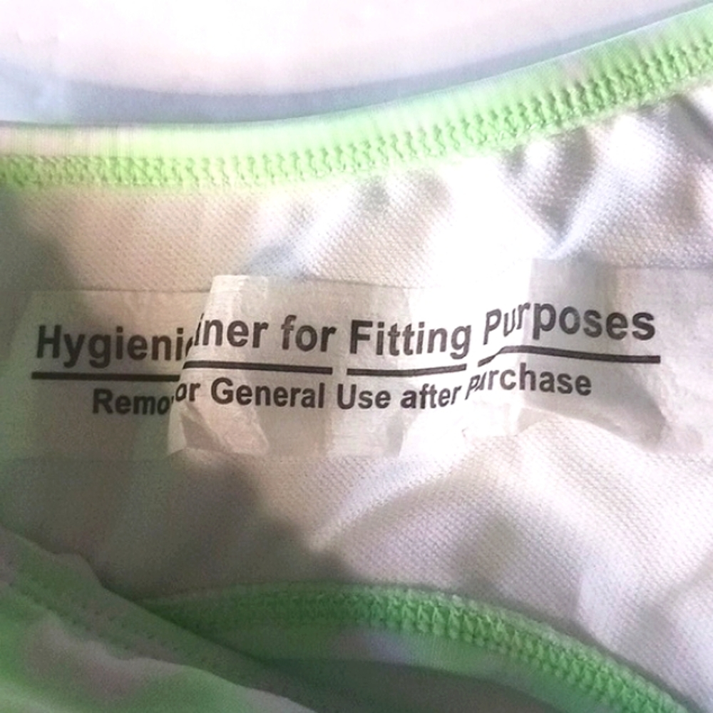 ART Class Girl's Fully Lined One Piece Swimsuit Neon Green/White Size XL - Picture 14 of 14